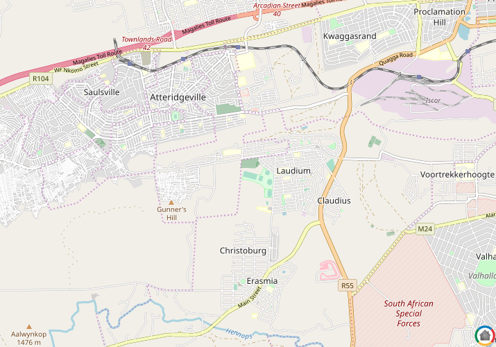 Map location of Laudium